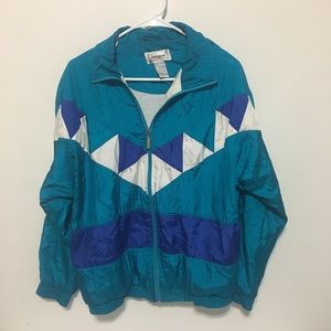 Vintage Janeve 80s Geometric Windbreaker